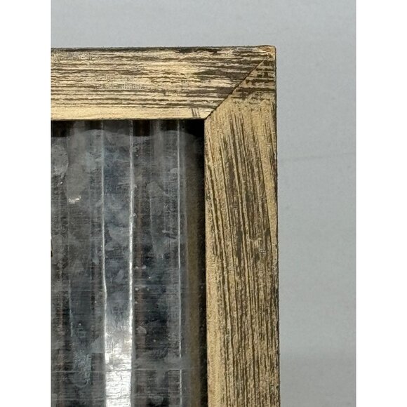 Rustic Wood & Metal Clip Frame For Photos Or Notes 6x4.5" country chic READ - Picture 3 of 6